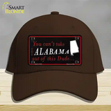 Alabama Dude Novelty License Plate Hat Cotton / Dark Brown