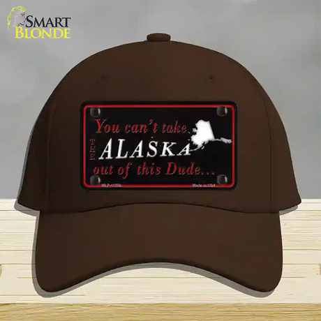 Alaska Dude Novelty License Plate Hat Cotton / Dark Brown