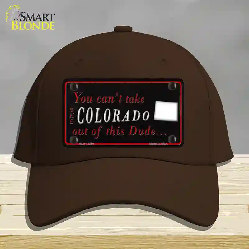 Colorado Dude Novelty License Plate Hat Cotton / Dark Brown