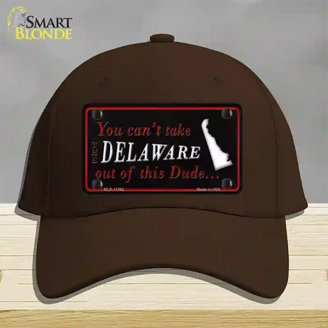 Delaware Dude Novelty License Plate Hat Cotton / Dark Brown