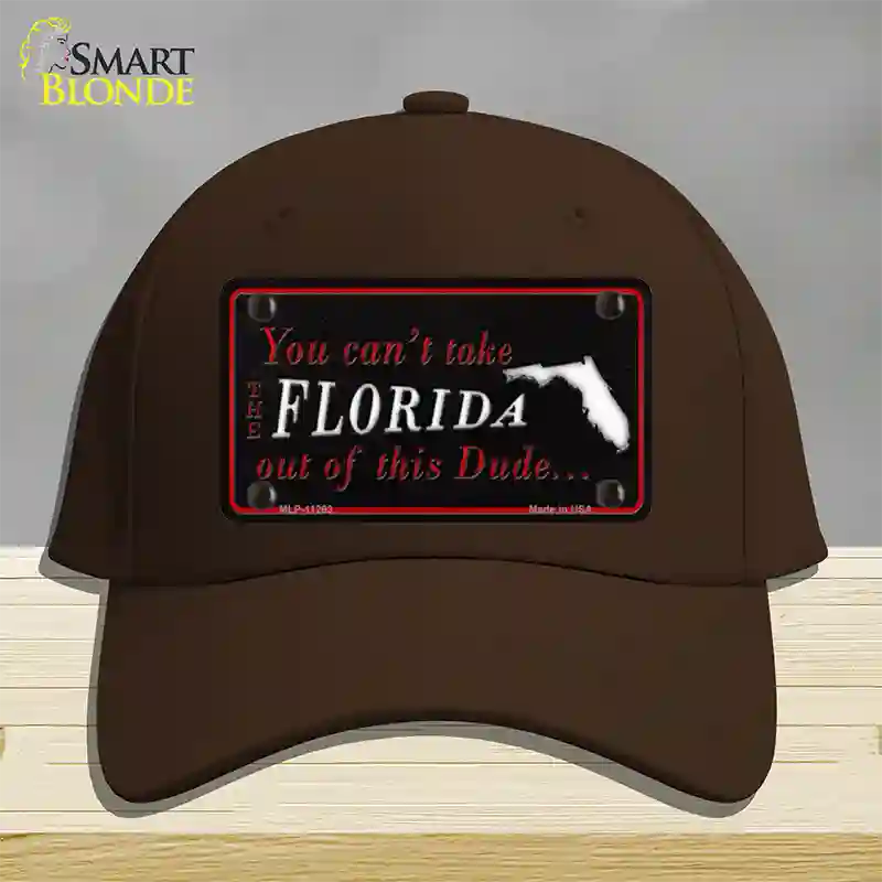 Florida Dude Novelty License Plate Hat Cotton / Dark Brown