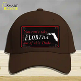 Florida Dude Novelty License Plate Hat Cotton / Dark Brown