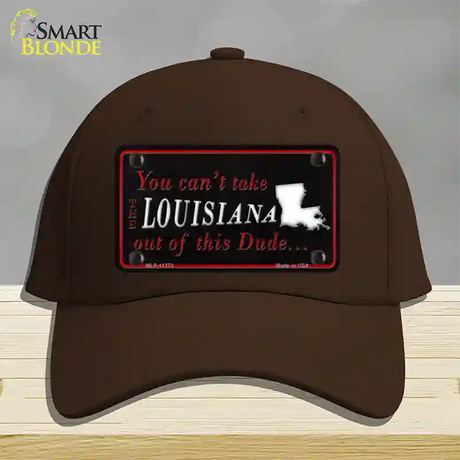 Louisiana Dude Novelty License Plate Hat Cotton / Dark Brown