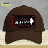 Maine Dude Novelty License Plate Hat Cotton / Dark Brown