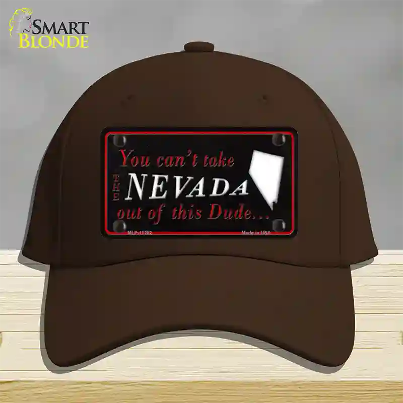 Nevada Dude Novelty License Plate Hat Cotton / Dark Brown