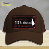 New Hampshire Dude Novelty License Plate Hat Cotton / Dark Brown