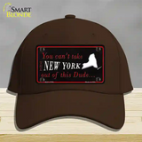 New York Dude Novelty License Plate Hat Cotton / Dark Brown