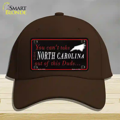 North Carolina Dude Novelty License Plate Hat Cotton / Dark Brown