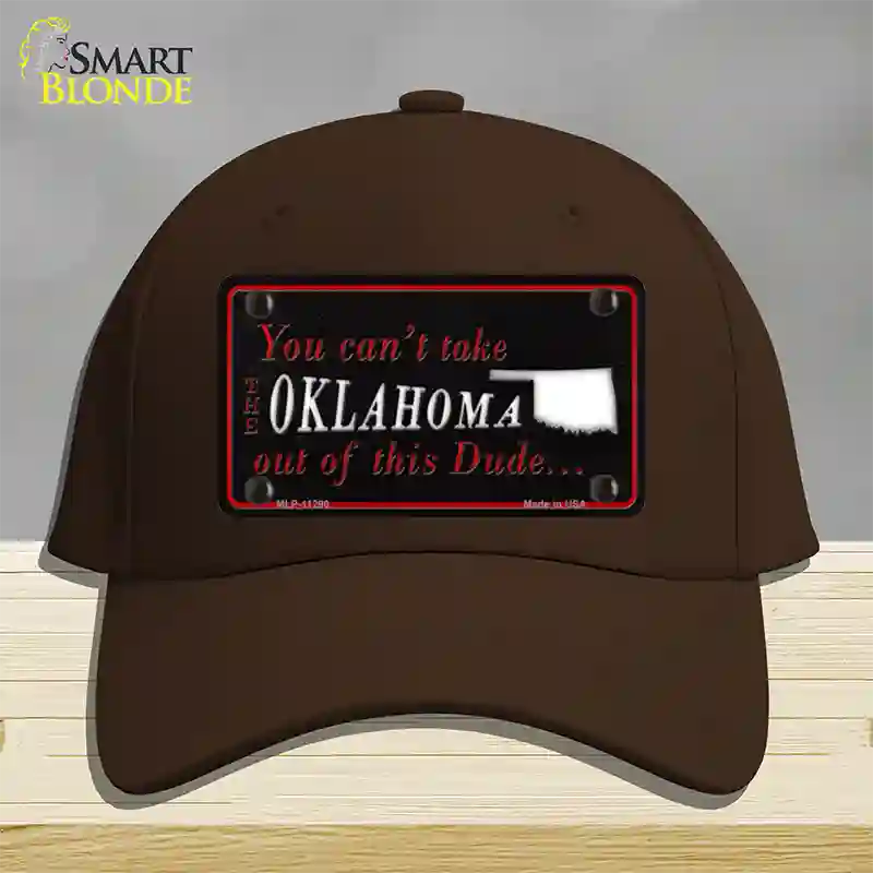 Oklahoma Dude Novelty License Plate Hat Cotton / Dark Brown