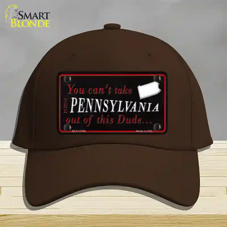 Pennsylvania Dude Novelty License Plate Hat Cotton / Dark Brown