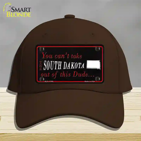 South Dakota Dude Novelty License Plate Hat Cotton / Dark Brown