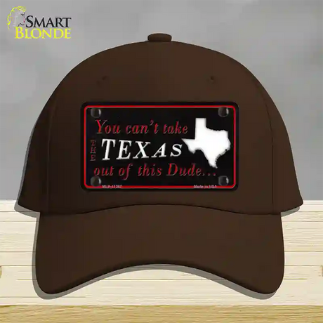 Texas Dude Novelty License Plate Hat Cotton / Dark Brown