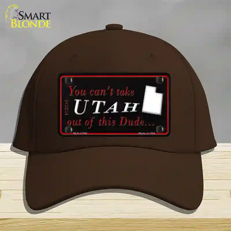 Utah Dude Novelty License Plate Hat Cotton / Dark Brown