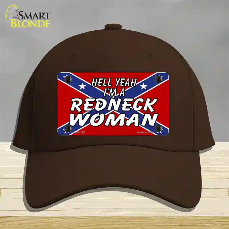 Redneck Woman Novelty License Plate Hat Cotton / Dark Brown