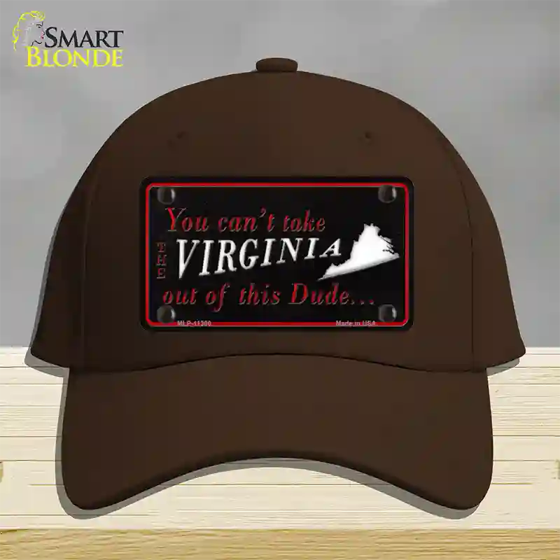 Virginia Dude Novelty License Plate Hat Cotton / Dark Brown