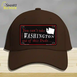 Washington Dude Novelty License Plate Hat Cotton / Dark Brown