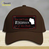 Wisconsin Dude Novelty License Plate Hat Cotton / Dark Brown