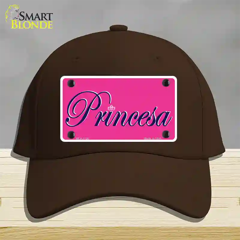 Princesa Novelty License Plate Hat Cotton / Dark Brown