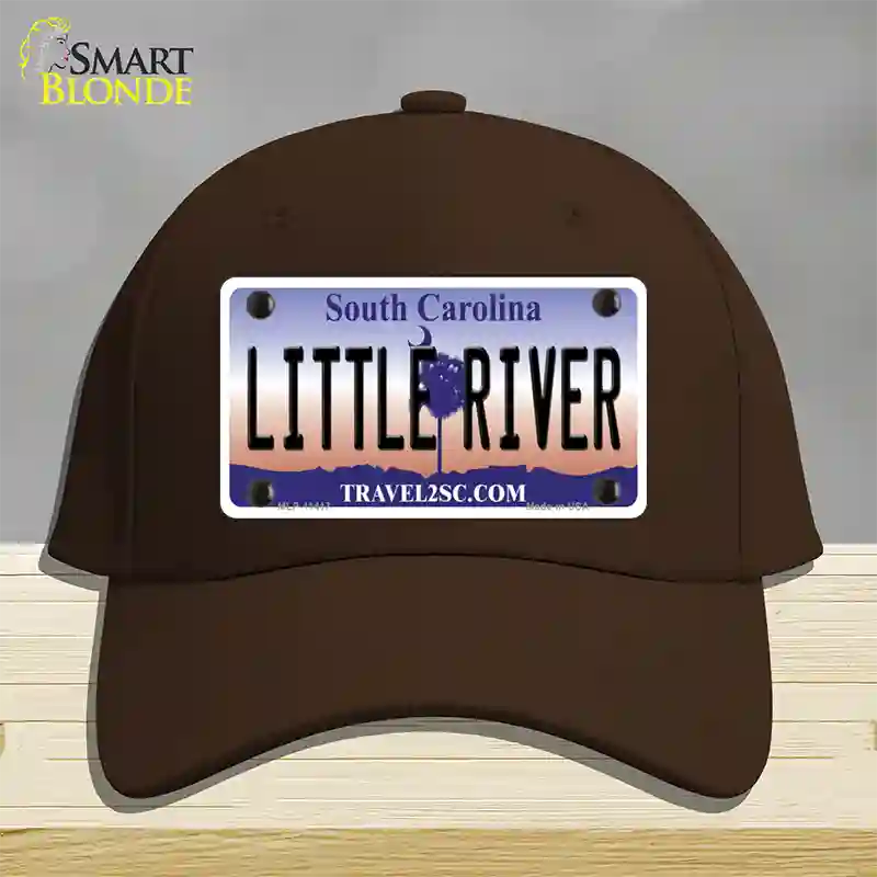 Little River South Carolina Novelty License Plate Hat Cotton / Dark Brown