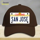 San Jose California Novelty License Plate Hat Cotton / Dark Brown