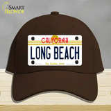 Long Beach California Novelty License Plate Hat Cotton / Dark Brown