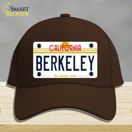 Berkeley California Novelty License Plate Hat Cotton / Dark Brown