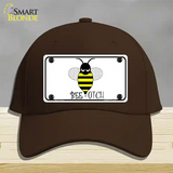 Bee-otch Novelty License Plate Hat Cotton / Dark Brown