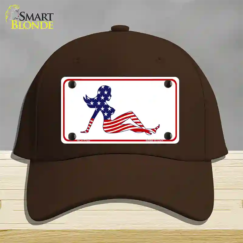 American Mud Flap Girl Novelty License Plate Hat Cotton / Dark Brown