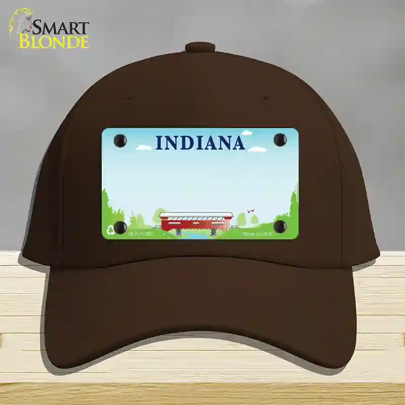 Indiana Recycle State Blank Novelty License Plate Hat Cotton / Dark Brown