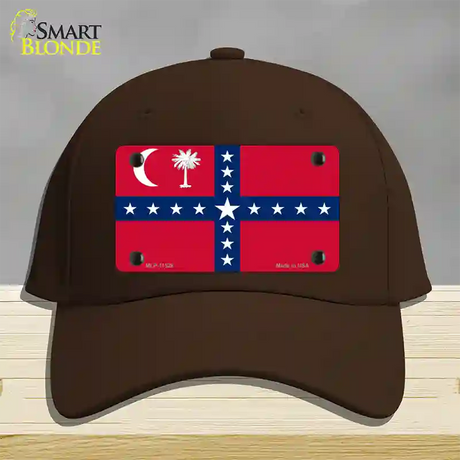 South Carolina Sovereignty Flag Novelty License Plate Hat Cotton / Dark Brown