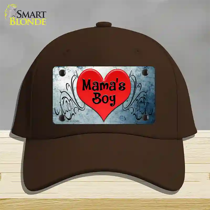 Mamas Boy Novelty License Plate Hat Cotton / Dark Brown