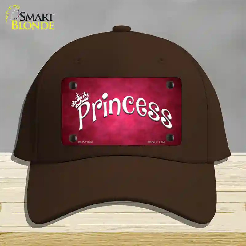 Princess Novelty License Plate Hat Cotton / Dark Brown