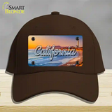 California Beach State Novelty License Plate Hat Cotton / Dark Brown