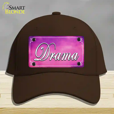 Drama Novelty License Plate Hat Cotton / Dark Brown