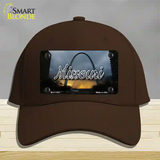 Missouri Gateway Arch State Novelty License Plate Hat Cotton / Dark Brown