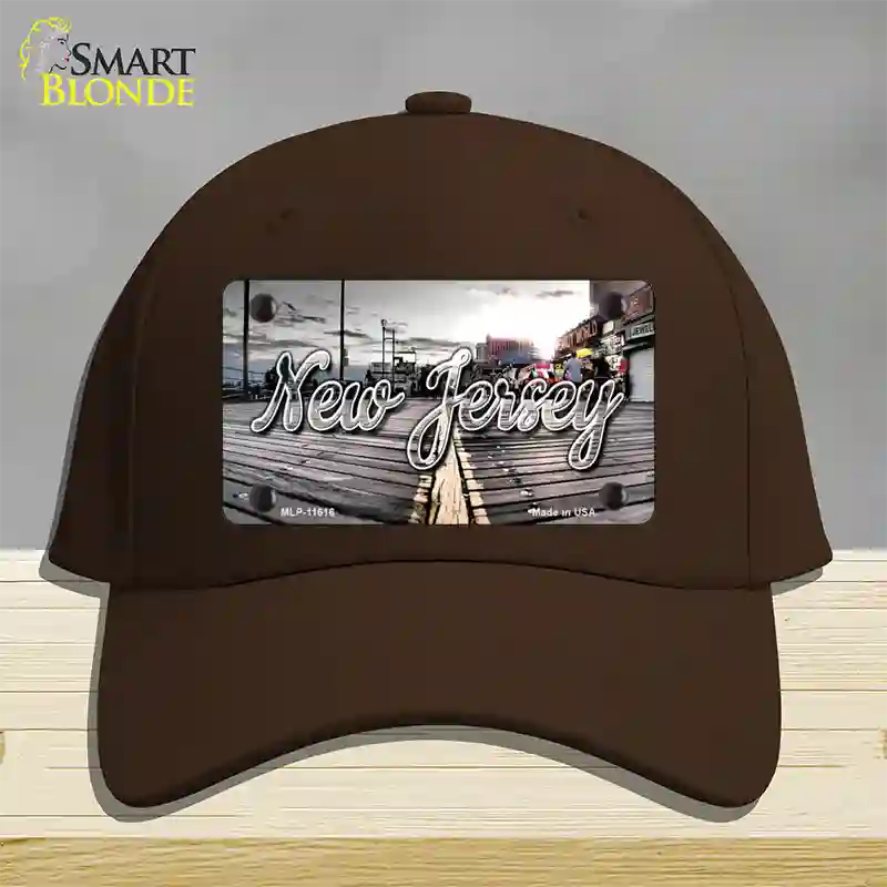 New Jersey Boardwalk State Novelty License Plate Hat Cotton / Dark Brown