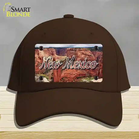 New Mexico Red Canyon State Novelty License Plate Hat Cotton / Dark Brown