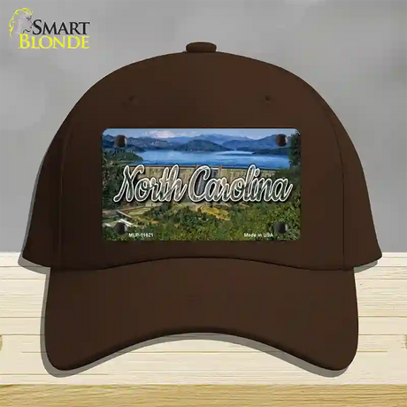 North Carolina Dam State Novelty License Plate Hat Cotton / Dark Brown