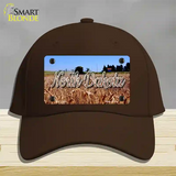 North Dakota Wheat Farm State Novelty License Plate Hat Cotton / Dark Brown