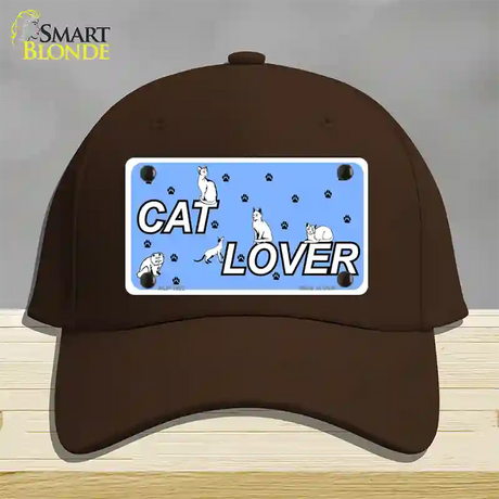 Cat Lover Novelty License Plate Hat Cotton / Dark Brown