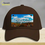 Virginia Mountain Range State Novelty License Plate Hat Cotton / Dark Brown