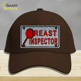 Breast Inspector Novelty License Plate Hat Cotton / Dark Brown