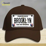 Brooklyn Puerto Rico Novelty License Plate Hat Cotton / Dark Brown