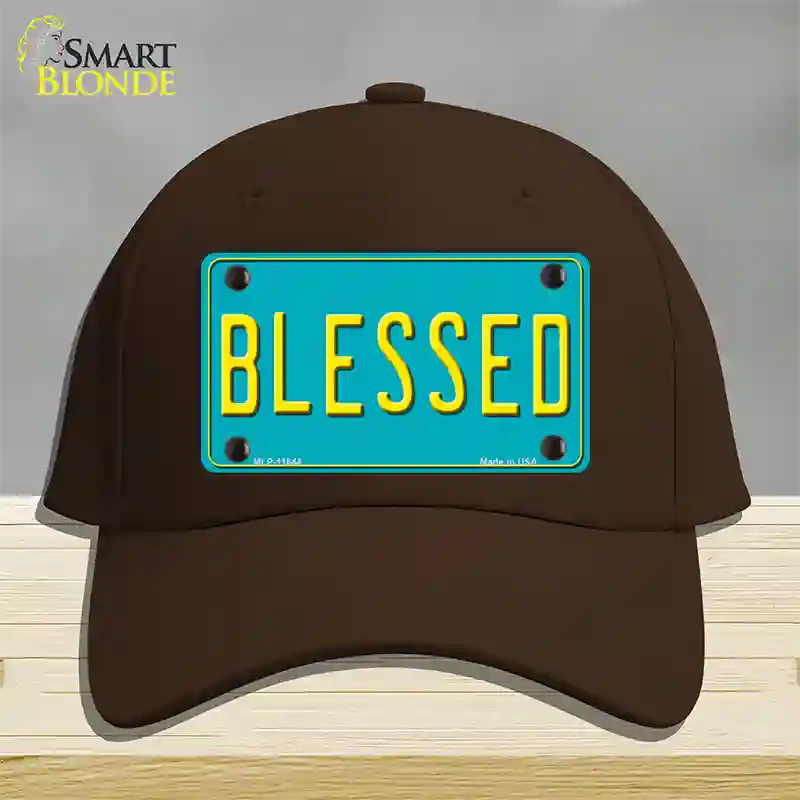 Blessed Novelty License Plate Hat Cotton / Dark Brown