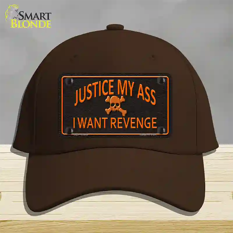 Justice My Ass Novelty License Plate Hat Cotton / Dark Brown