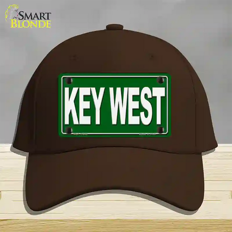 Key West Novelty License Plate Hat Cotton / Dark Brown