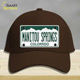 Manitou Springs Colorado Novelty License Plate Hat Cotton / Dark Brown