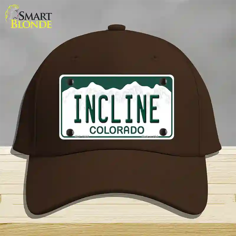 Incline Colorado Novelty License Plate Hat Cotton / Dark Brown