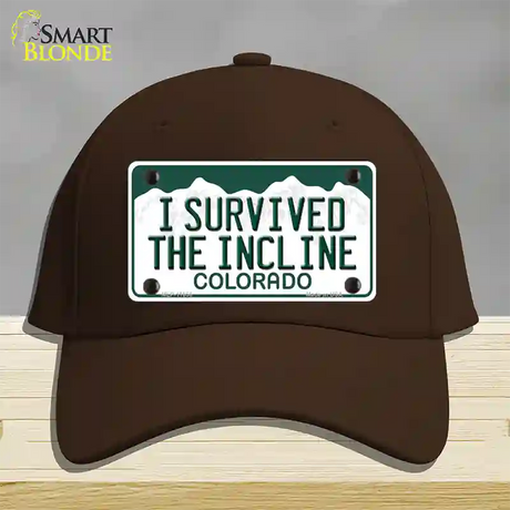 I Survived The Incline Colorado Novelty License Plate Hat Cotton / Dark Brown