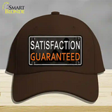 Satisfaction Guaranteed Novelty License Plate Hat Cotton / Dark Brown